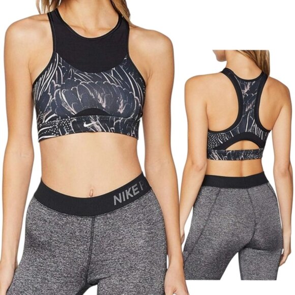 Nike Dry-Fit Feather Curve Medium Support Sports Bra - Sz S - Picture 1 of 6